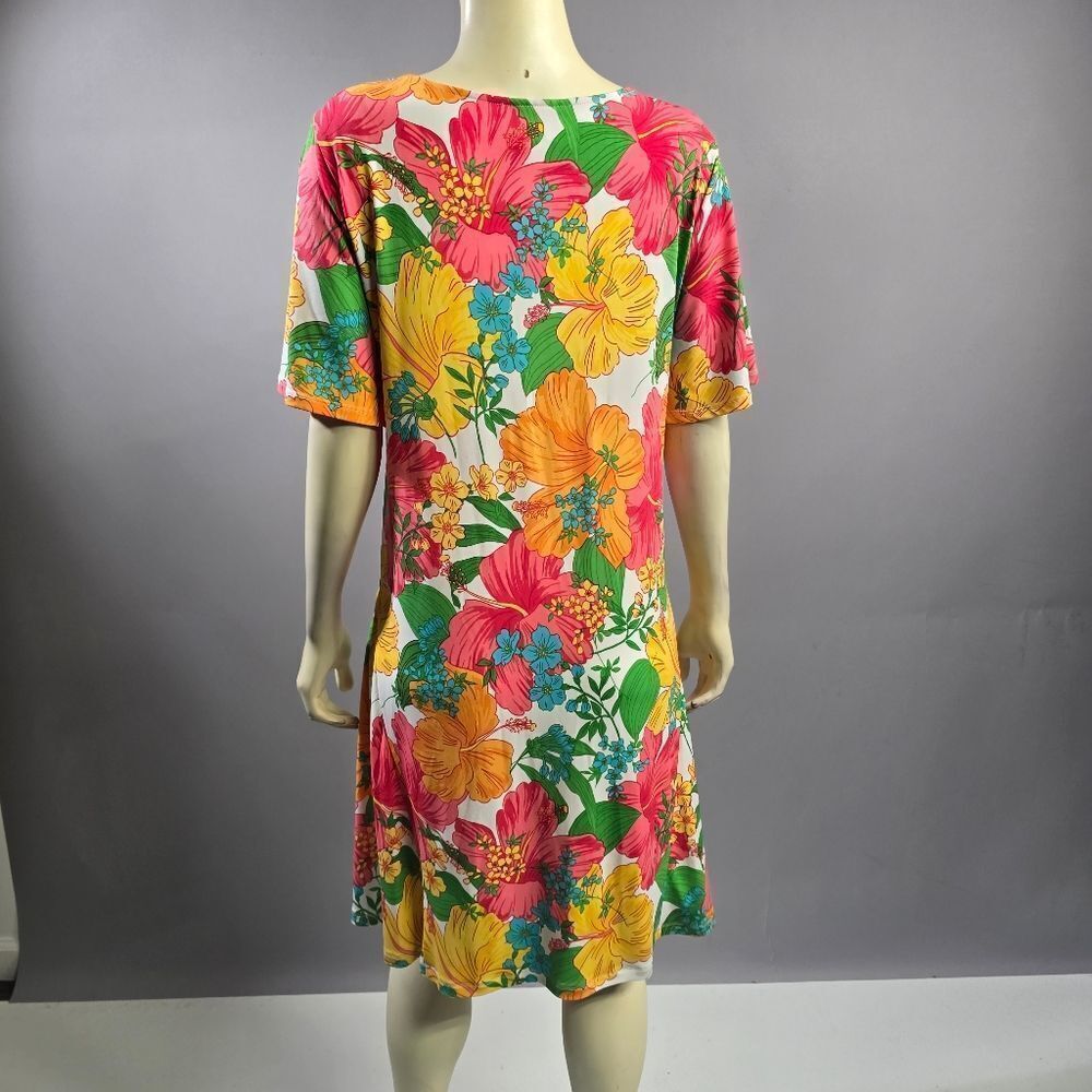 Ruby Rd. Floral Print Dress R7 - Picture 4 of 5